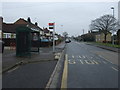 Bus stop and shelter on Welland Road in PE1 4JD