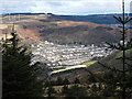 View towards Ferndale from Tylorstown Tip in CF43 3DD
