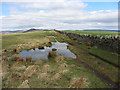 Drystone wall on hilltop above Rhondda Fach valley in CF39 9UE
