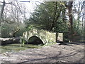 Stone footbridge over Meanwood Beck in LS16 5PR