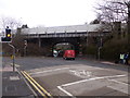 Road junction and rail bridge, Stonehaven in AB39 3SQ