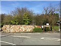 Bignall End: retaining wall of former railway bridge in ST7 8PA