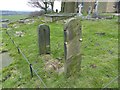 Remains of stocks in Mellor churchyard in SK6 5PP
