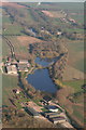 Blyborough Hall, with Red House Farm in the foreground: aerial 2015 in DN21 4HB