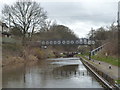 Macclesfield Canal: Footbridge No 93 and Hall Green Stop Lock in ST7 3PY