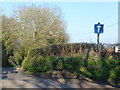 Junction at the road to Mill Farm, near Llanvapley in NP7 8BL