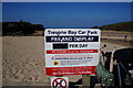 Sign at Trevone Bay car park in PL28 8FU