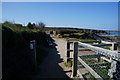 South West coast path towards Newtrain Bay in PL28 8QY