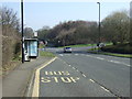Bus stop and shelter on Hillhead Road, Westerhope in NE5 5QA
