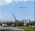 Roundabout at Bristol Airport in BS40 9YN