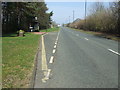 Bus stop and shelter on the B6918 in NE13 8BS