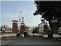 The gates to ex-HMS Ganges in IP9 1PZ