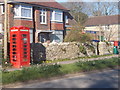 Winterborne St. Martin: red telephone box in DT2 9JP