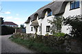 Thatched cottages on Thistley Lane in MK43 8LL