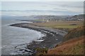 Ceredigion Coast looking north from above Aberarth in SY23 5JN
