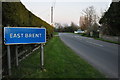 Brent Knoll : East Brent Sign on Burton Row in TA9 4DB