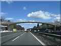 M3 eastbound, Brackendale Road Footbridge in GU15 2NT