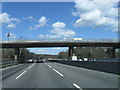 M3 eastbound, Mvee Bridge in KT16 0DY