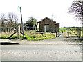 Pumping station by the bus stop in Clenchwarton