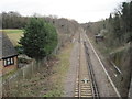 Railway line south of Belmont, towards Banstead in SM2 7DP