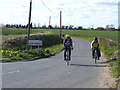 Cyclists at Postling Green in TN25 7BZ