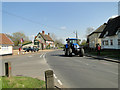 Tractor on the A1066 in South Lopham in IP22 2LH