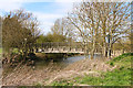 Wooden footbridge over Stone Bridge Drain in PE22 0UA