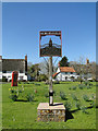 Homersfield village sign and new War Memorial in IP20 0EN