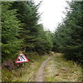 Roadworks on the Deadwater Trail, Kielder Forest in NE48 1EN
