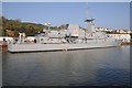 Warship moored on the Torridge in EX39 1GH