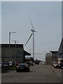 Industrial estate and wind turbine in Brome