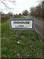 Onehouse Village Name sign on Forest Road in Onehouse