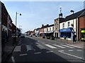 Watton High Street and clock tower in IP25 6AG