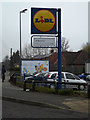 Lidl Supermarket sign in IP14 3GP