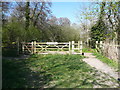 Gateway into Oughtonhead Common Nature Reserve in SG5 2QT