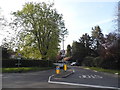 Blackhorse Road at the junction of Saunders Lane in GU22 0RH