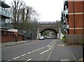 Rickmansworth: High Street railway bridge in WD3 1GY