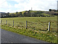 Looking southwest from an unclassified road in Llangybi Community