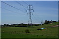 Pylons at Lambkip Hill near Fairburn in WF11 9FD