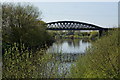 Disused rail bridge over the River Aire at Castleford in WF10 2RS
