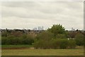 View of Canary Wharf and the Stratford Eye from Claybury Park in IG8 8GT