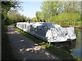 Maude - wide canal boat on Paddington Arm, Grand Union Canal in UB6 7NU