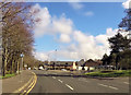 A70 passing Cumnock bus station in KA18 1UD
