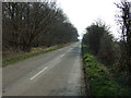 Minor road beside Saltwick Plantation in NE61 6BY
