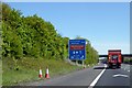 Advance sign for Gloucester services on M5 in GL4 0UJ