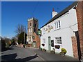All Saints' church and the White Horse pub, Seagrave in Seagrave