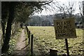 Sign by the Itchen Way in Itchen Valley