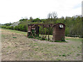 Former railway goods van in a field near Puriton in TA7 8BP