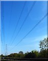 Power lines over the Staines Bypass in TW18 4YJ
