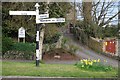 Signpost in Abbotsham in EX39 5AT